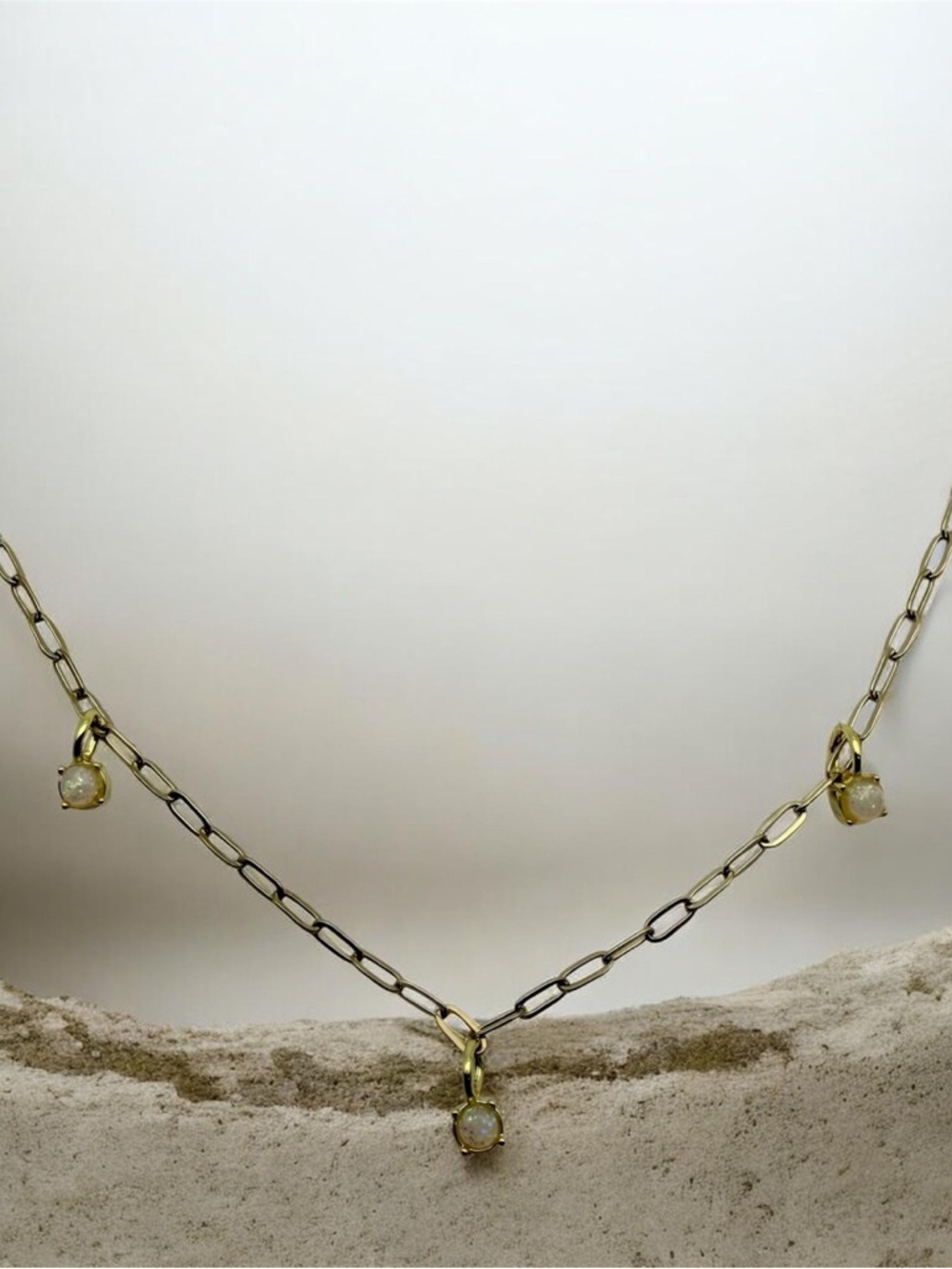 Opal CZ Chain Necklace NWT